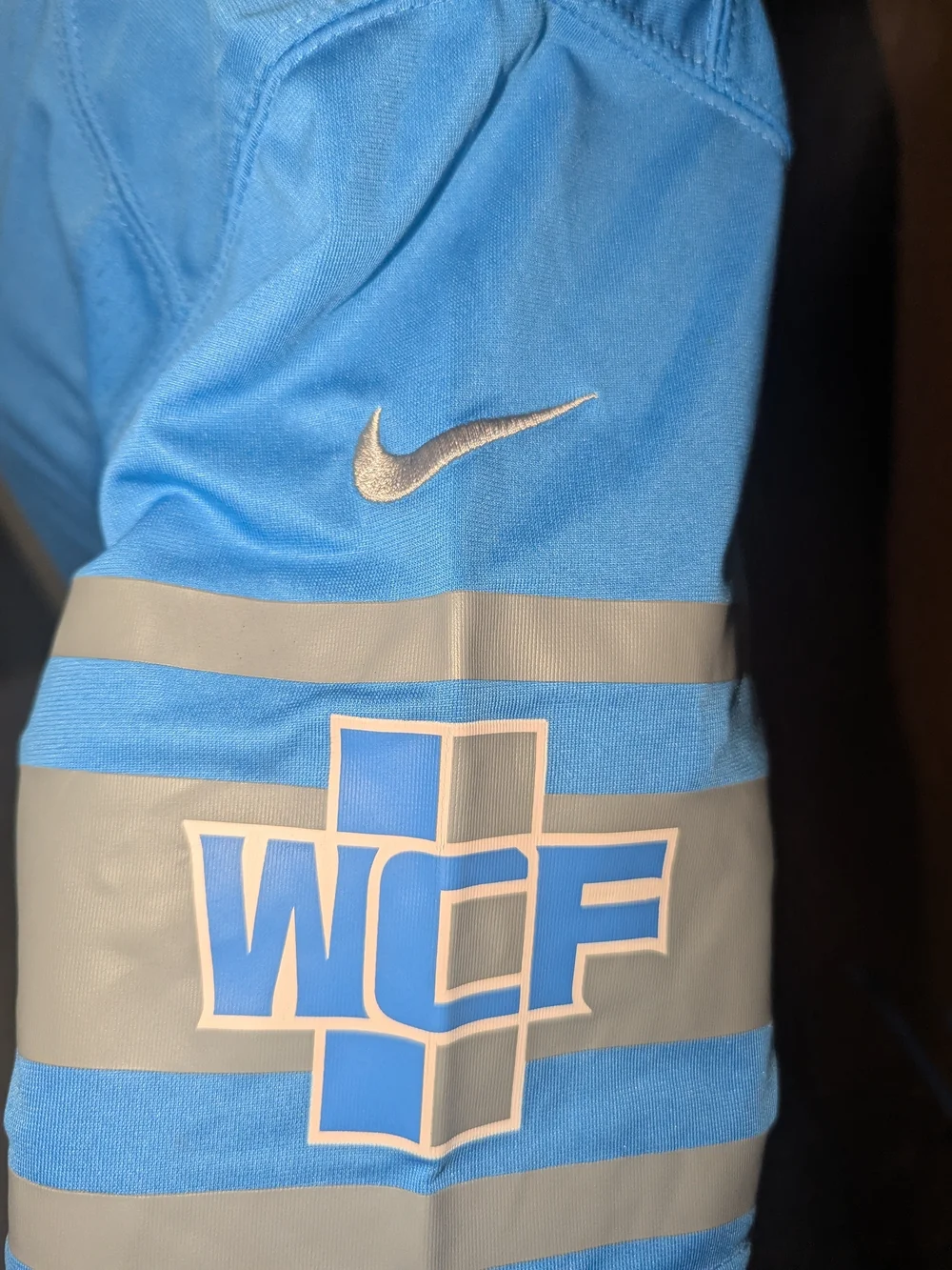 NFL Baby/Youth Blue Football Jersey #6 with Silver Details